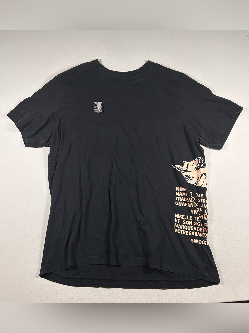 Air Jordan "Wings" T-Shirt XL 2015 Black Streetwear Wrap Around Print Embroidery